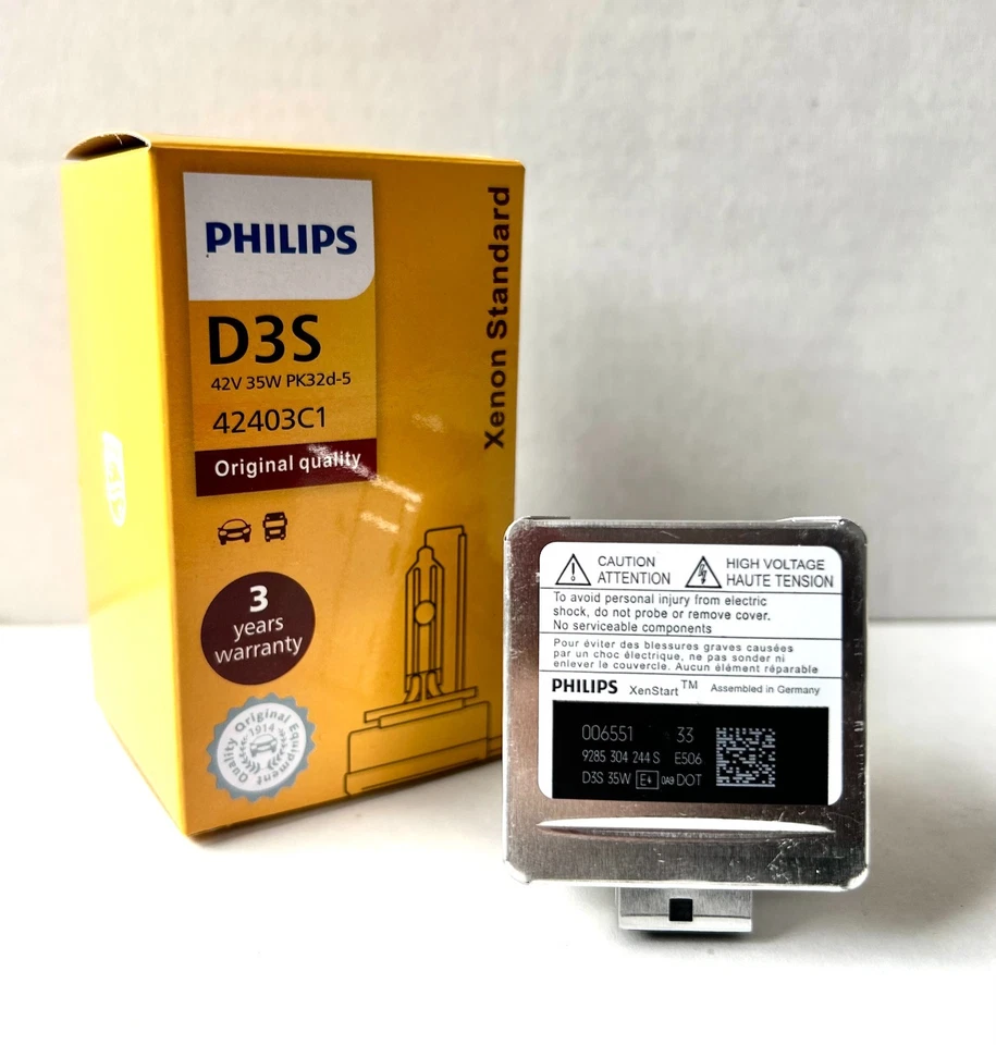 New Original OEM Philips D3S Xenon Bulb HID Light Lamp Germany made - Image 2 of 2
