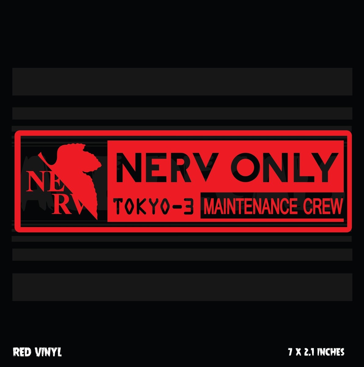 Evangelion -Nerv Only Maintenance Crew - Anime Laptop Car Vinyl