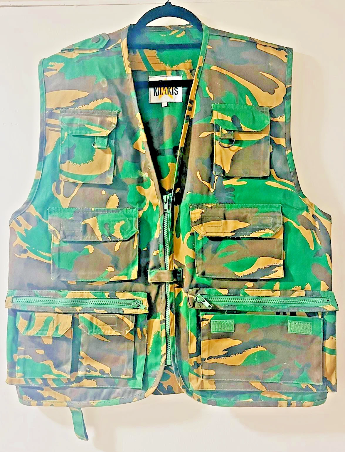 Vintage Khakis DPM Woodland Camouflage Multi-Pocket Fishing Tactical Vest