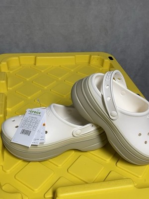 NWT Crocs Unisex - Adult Classic Stacked Clogs Platform,  White M5/W6 $64.99