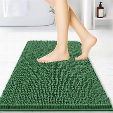 Bathroom Rugs 32x20 Extra Soft Absorbent Chenille Bath Rugs PVC Backing Quick...