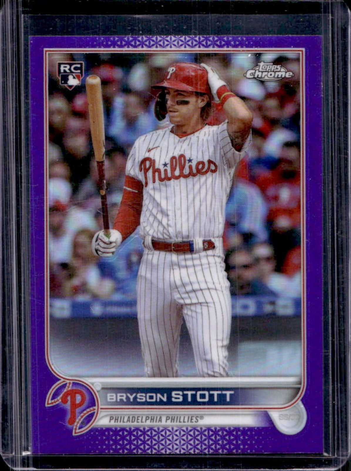 2022 Topps Chrome Update Bryson Stott RC Purple Refractor #USC154 Phillies