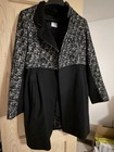 Wool & Cashmere Grey & Black Herringbone Coat SZ 42ITA/ 6USA Made In Italy — photo 4