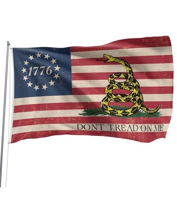 Don't Tread On Me Flag 1776 Flag 3x5 Ft Retro American Flag Polyester Double ...
