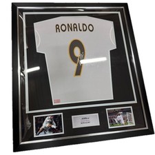 Icons Ronaldo Nazario Real Madrid Autographed Jersey w/Frame Brazil National