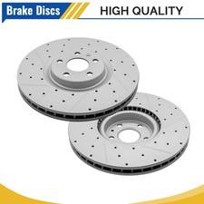 Front Drilled Brake Rotors For 2017-2025 VOLVO S60 S90 V60 V90 XC40 XC60 XC90