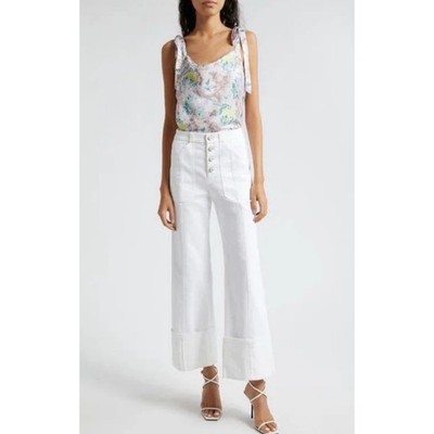 Cinq à Sept Marta Floral Tie Strap Cami Top   Pastel Multicolor, Medium New