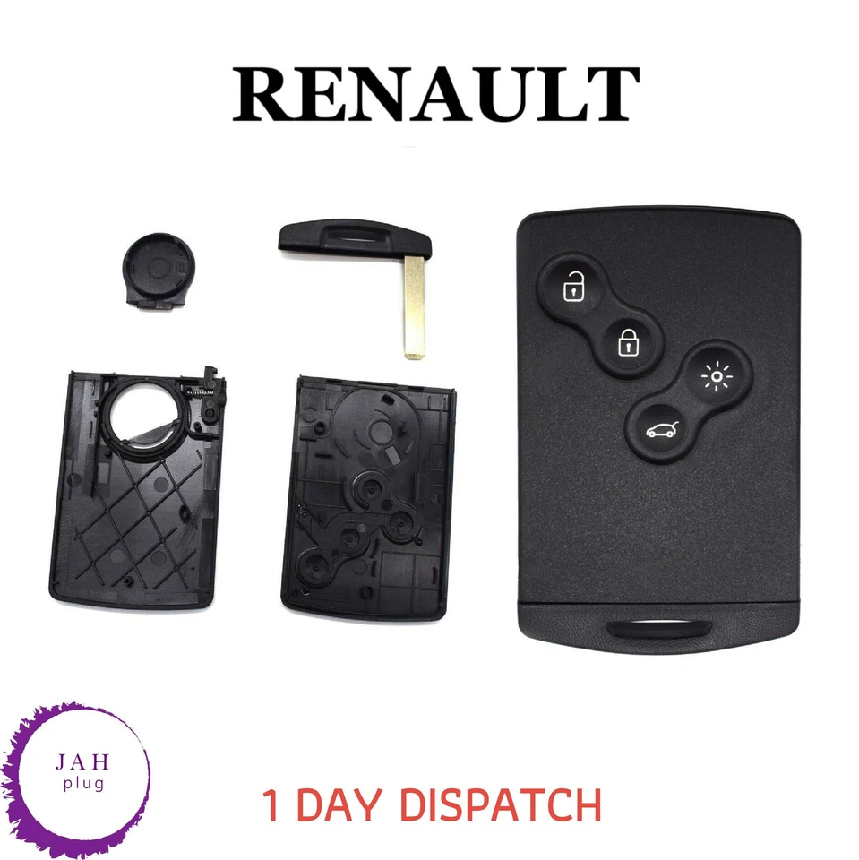 Llavero Smart Mando FOB Tarjeta 46 4 BUTTON 433MHZ Para Renault Captur Clio 4 - Imagen 1 de 4