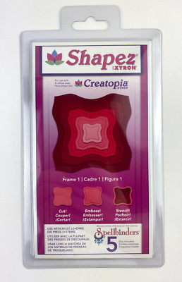 Spellbinders Shapez Creatopia - FRAME 1 - 5 dies included - Xyron