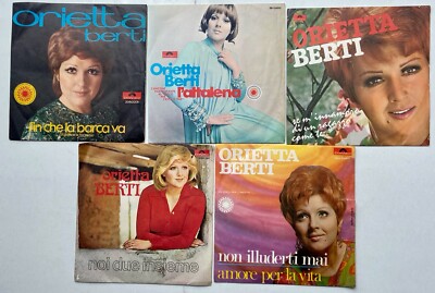 ORIETTA BERTI LOT 5 SCHEIBEN 45 UMDREHUNGEN LISTE
