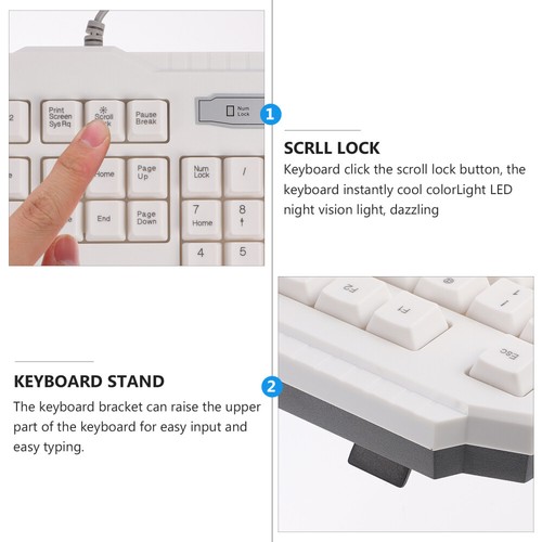 1 Set Computer Keyboard Mouse Ergonomic RGB Backlit Multimedia Keyboard Mouse - Afbeelding 9 van 12