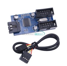 USB Header 9 Pin Male 1 To 4 Female Extension Splitter Cable Connector Adapter