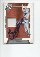 AJ BURNETT Autographed Signed 2005 Donruss Zenith Jersey card Florida Marlins