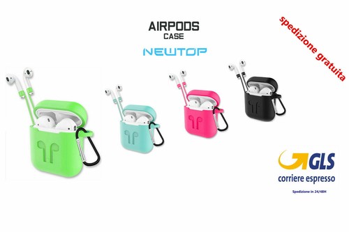 Custodia Airpods Silicone Cover Apple Slim con Gancio e Laccio porta Cuffie  | eBay