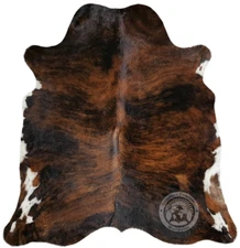 Real Cowhide Rug Dark Brindle - Size 6x7-8'