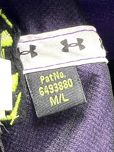 Under Armour Hat Cap Fitted Youth M/L Purple with Green Embroidery. Nice Colors - Picture 11 of 11
