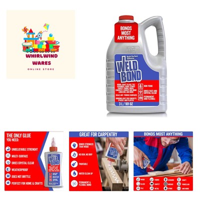 Glue - Bonds Most Anything! 3L /101 oz Non-Toxic Adhesive Glue For Wood Tile ...