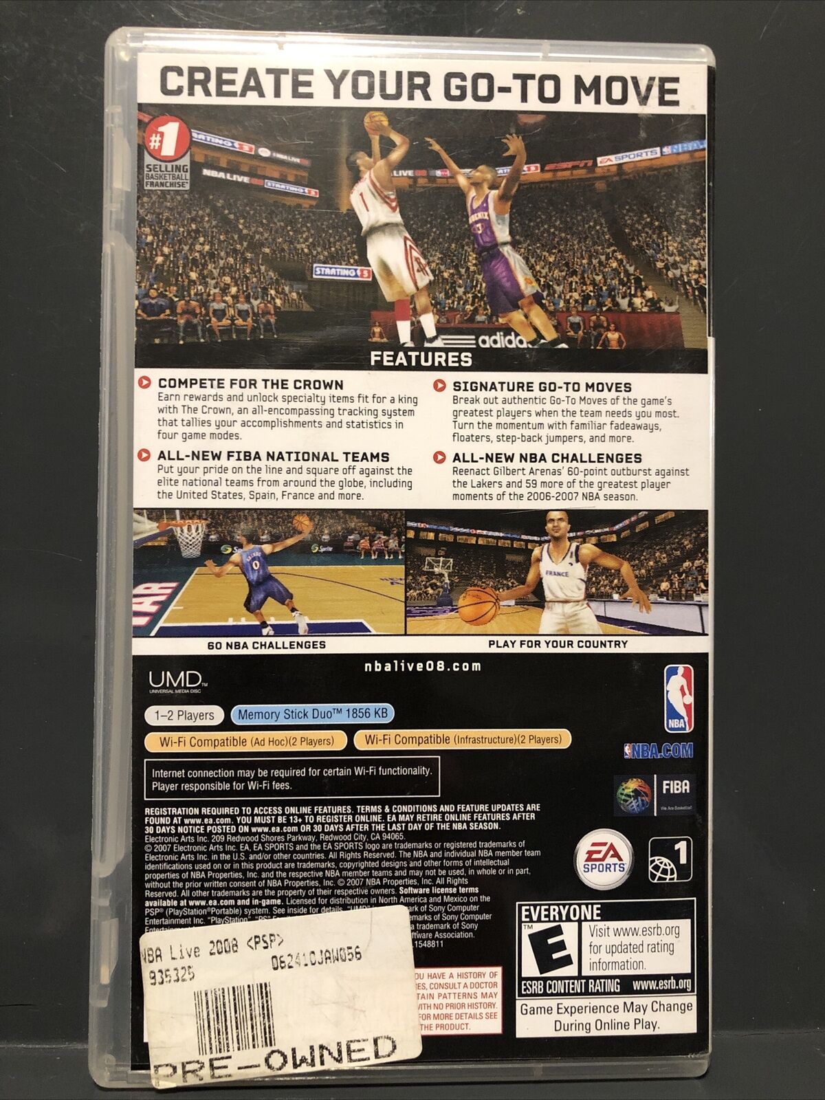 NBA Live 08 Sony PSP EA Sports ESPN eBay