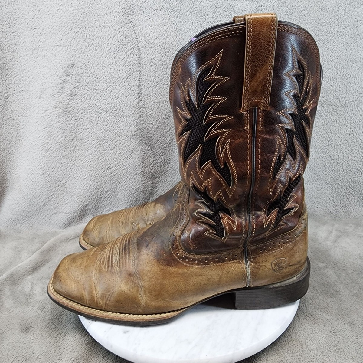 Ariat Shoes Mens Size 11EE Brown Leather Western Boots *Read  display picture 3