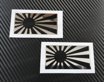 Stickers Décalques 'Soleil Levant' JDM - Vinyle Haute Qualité - Noir Mat/doré Brillant - Neuf