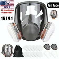 US Full Face Gas Mask Painting Spraying Respirator w/Filters for 6800 Facepiece