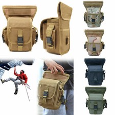 Men Drop Leg Bag Motorcycle Tactical Nylon Hip Pouch Belt Waist Fanny Pack