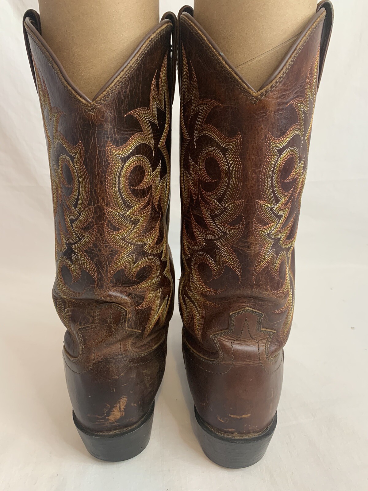 Men's Justin Size 11D Stampede Western Cowboy Boots Leather Apache