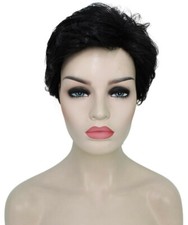 BETTE - Straight Kanekalon Synthetic Fiber Full Wig, 1.75-5 in, Black