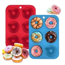 6 Holes Silicone Donut Mold Baking Pan Non-Stick Chocolate Cake DIY icing