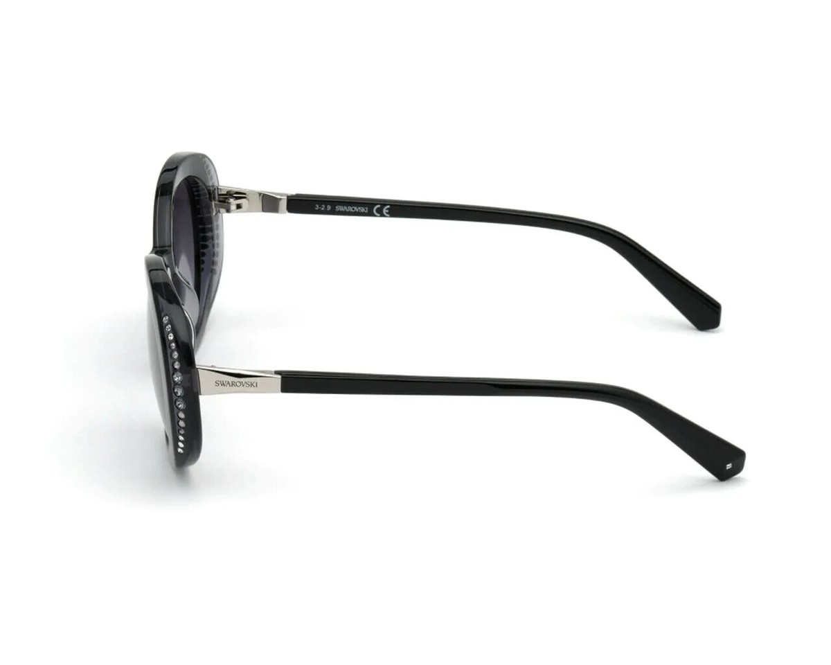 Swarovski SK281 05B Black Oval Crystals Sunglasses sunglasses--oval-shape--black-  main image 3