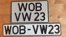 2 German license plates old style for perfect renovation