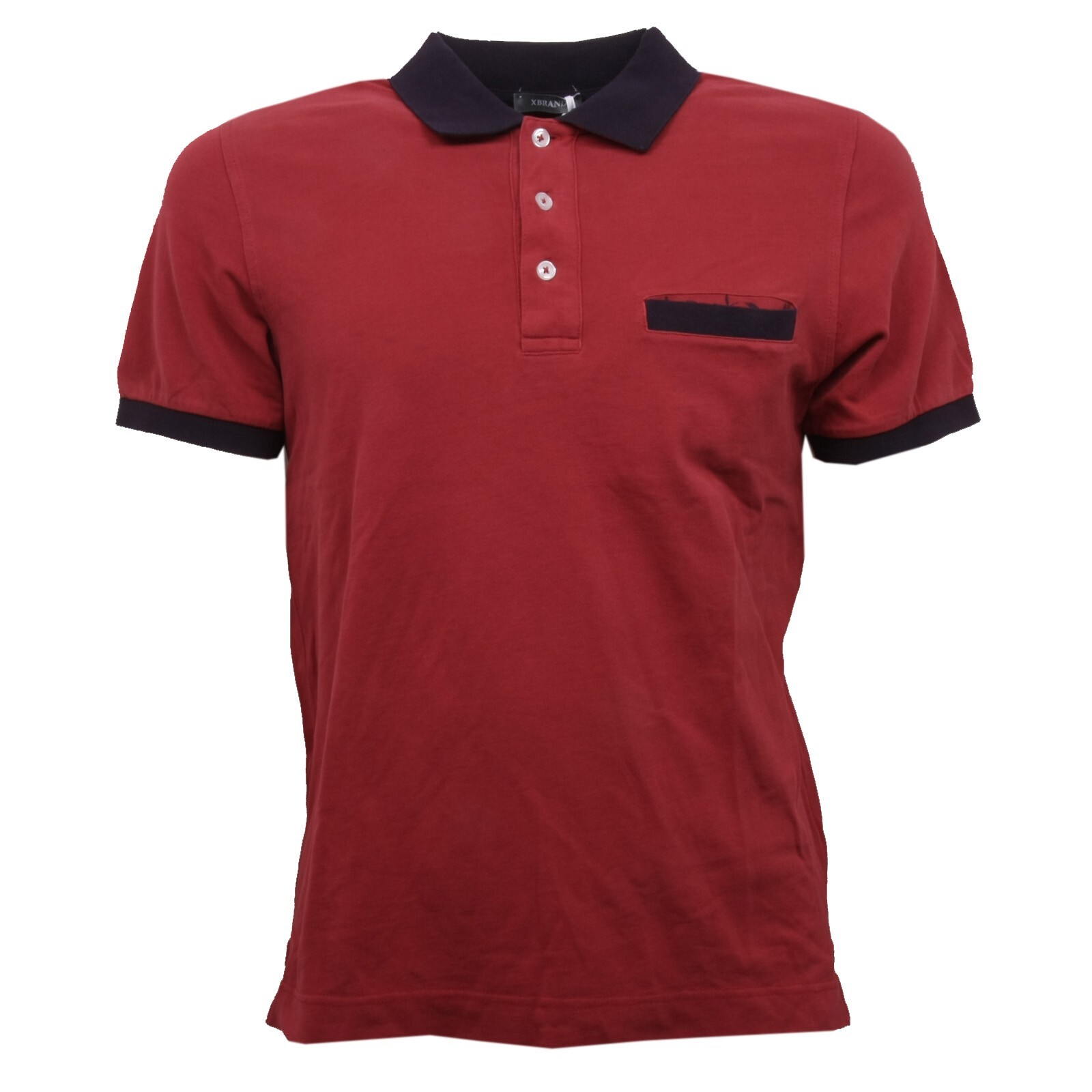 C7258 мужская футболка maglia uomo XBRAND polo rosso/blu