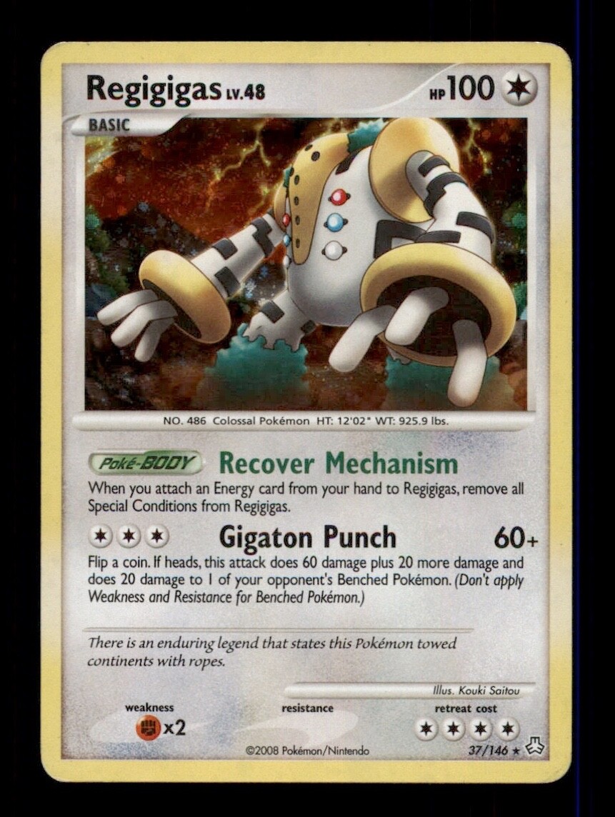 Pokemon Card Regigigas LV.48 Legends Awakened 37/146 LIGHTLY PLAYED Holo Rare!!!