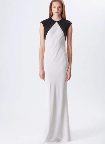 Ralph Lauren Purple Label Collection dress gown 4 long black white cut out - Picture 5 of 15