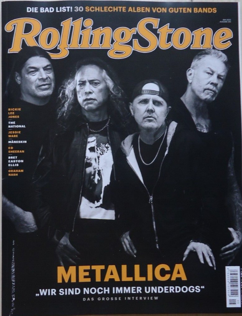 Rolling Stone, No. 343 May 2023, METALLICA. Magazine + CD