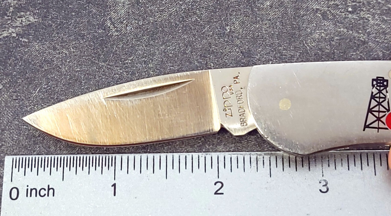 ZIPPO Knife Made In Usa Lockback KENDALL MOTOR OIL Advertising Vintage