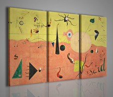 QUADRI MODERNI JOAN MIRO' II QUADRO MODERNO 100x70cm ARREDAMENTO MODERNO