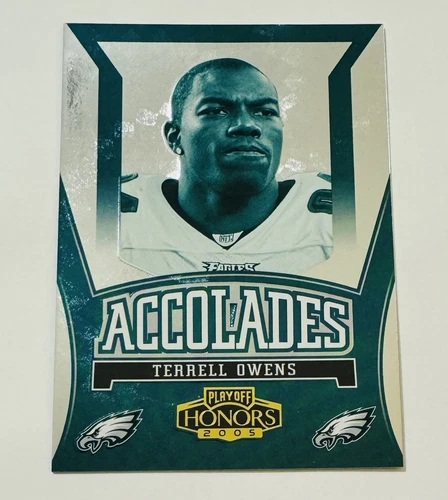 Terrell Owens 2005 Playoff Honors Accolades #A-48 /699 - Philadelphia Eagles