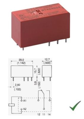 Rel&egrave; Relay 24V 24Vcc 8A Circuito Stampato Pcb 1 Contatto C/o In