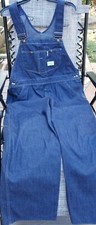 1970  s Sears Men  s Union Made Denim Jean Bib Overalls Carpenter Pant 40 28