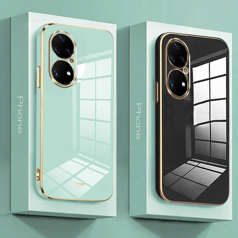 Funda de silicona suave enchapada delgada para Huawei P70 Pro P60 Mate 50 Pro Nova Y90 5T Foto 2 de 4