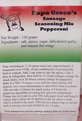 Papa Greco's, LLC homemade Pepperoni seasoning mix 