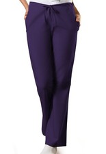 Cherokee Workwear Flare Leg Drawstring Scrub Pant  4101 REGULAR EGGPLANT