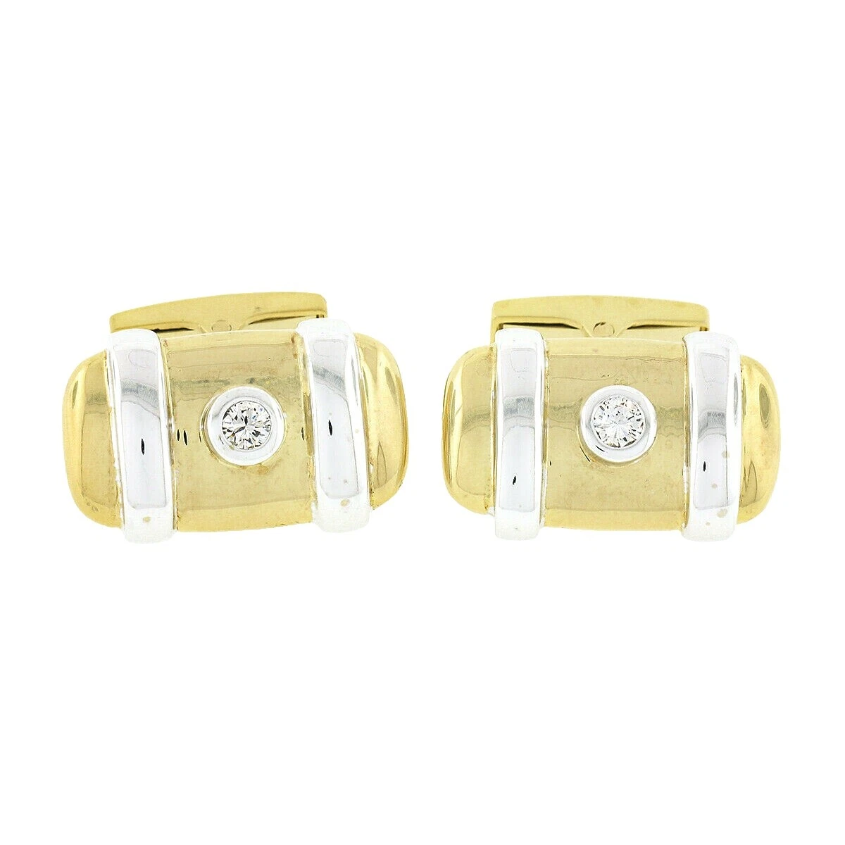 18k Gemelos de Oro de varias tonalidades para hombres