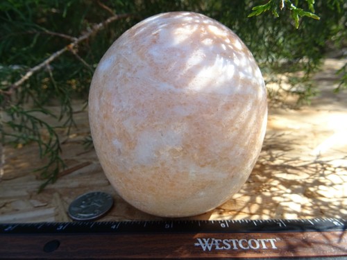 Huge 4.9" Orange Aventurine Skull 2.8lb 1275g Realistic Big Sculpture Display - Picture 5 of 12