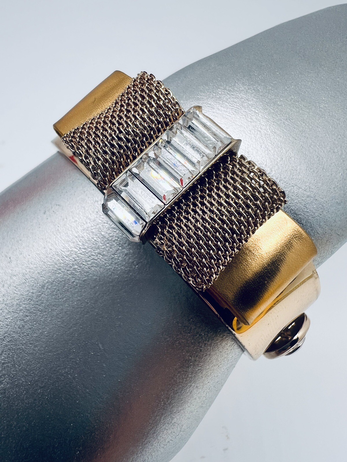 VTG Henri Bendel Cuff Swarovski Bracelet