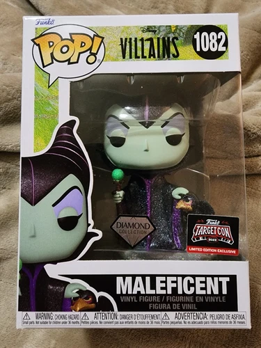 FUNKO POP MALEFICENT DIAMOND COLLECTION #1082 TARGETCON 2023 W/ 0.5MM MALKO CASE