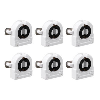 2A T8 Socket G13 Base Fluorescent Lamp Holder Accessory 6PCS,White Light