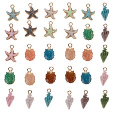 30Pcs Beach Jewelry Pendant Charms Pendants for Necklaces Making