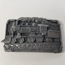 VINTAGE 1988 STEAM ENGINE TRAIN RAILROAD COMMEMORATIVE BELT BUCKLE